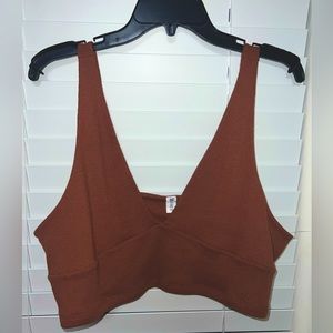 Mocha Brown BP Crop Top